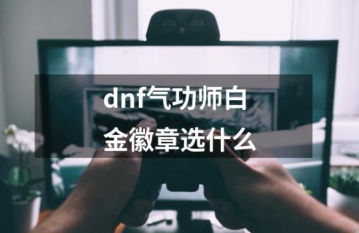 dnf气功师白金徽章选什么-第1张-游戏信息-四季网