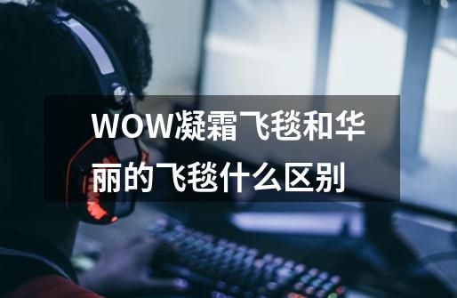 WOW凝霜飞毯和华丽的飞毯什么区别-第1张-游戏信息-四季网