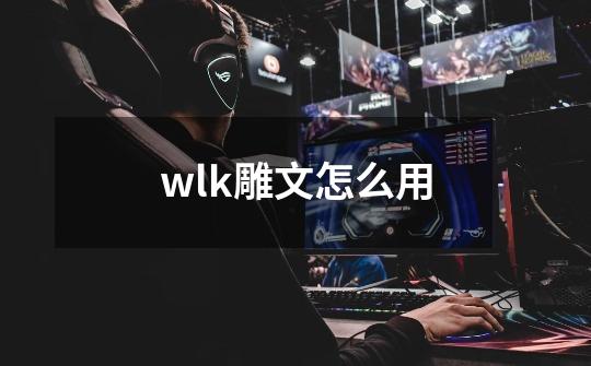 wlk雕文怎么用-第1张-游戏信息-四季网