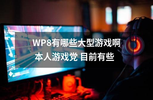 WP8有哪些大型游戏啊 本人游戏党 目前有些-第1张-游戏信息-四季网