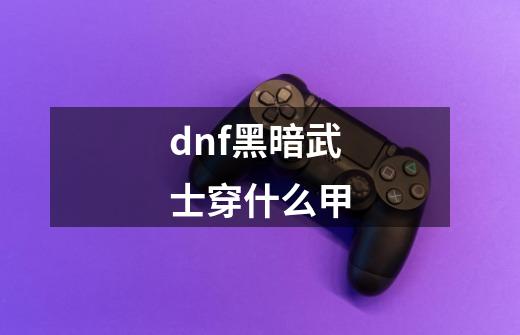 dnf黑暗武士穿什么甲-第1张-游戏信息-四季网