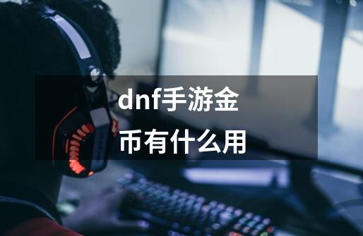 dnf手游金币有什么用-第1张-游戏信息-四季网