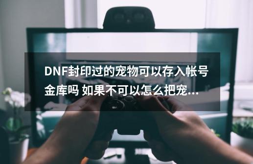 DNF封印过的宠物可以存入帐号金库吗 如果不可以怎么把宠物给我的...-第1张-游戏信息-四季网