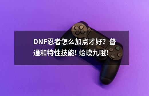 DNF忍者怎么加点才好？普通和特性技能! 蛤蟆九哦!-第1张-游戏信息-四季网