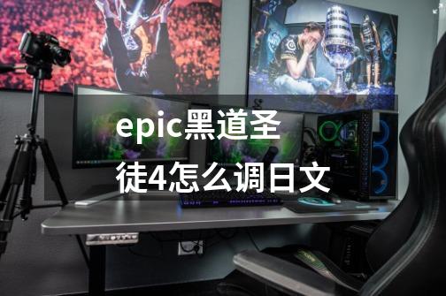 epic黑道圣徒4怎么调日文-第1张-游戏信息-四季网