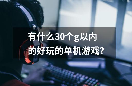 有什么30个g以内的好玩的单机游戏？-第1张-游戏信息-四季网