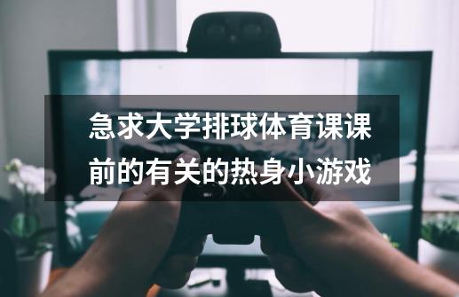 急求大学排球体育课课前的有关的热身小游戏-第1张-游戏信息-四季网