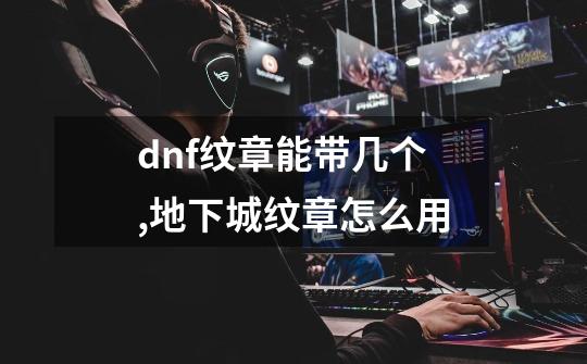 dnf纹章能带几个,地下城纹章怎么用-第1张-游戏信息-四季网