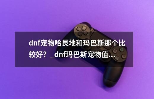 dnf宠物哈艮地和玛巴斯那个比较好？_dnf玛巴斯宠物值得吗-第1张-游戏信息-四季网