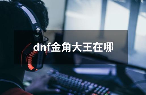 dnf金角大王在哪-第1张-游戏信息-四季网