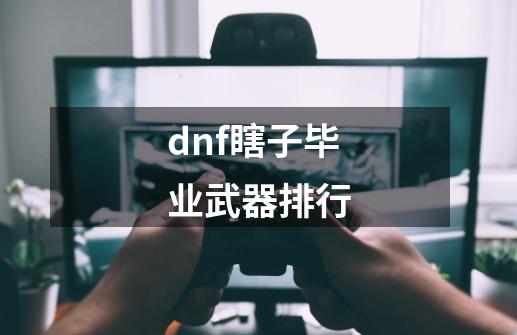 dnf瞎子毕业武器排行-第1张-游戏信息-四季网