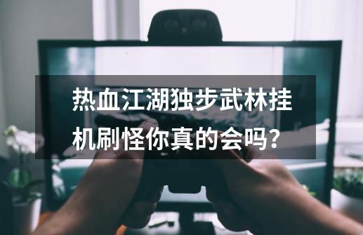 热血江湖独步武林挂机刷怪你真的会吗？-第1张-游戏信息-四季网