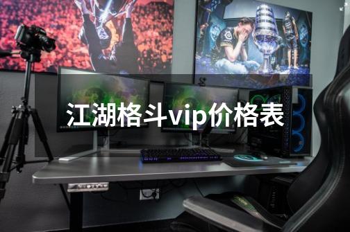 江湖格斗vip价格表-第1张-游戏信息-四季网