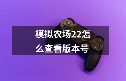 模拟农场22怎么查看版本号-第1张-游戏信息-四季网