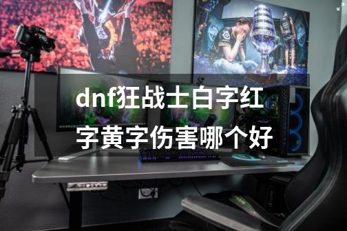 dnf狂战士白字红字黄字伤害哪个好-第1张-游戏信息-四季网