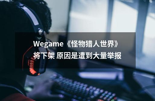 Wegame《怪物猎人世界》将下架 原因是遭到大量举报-第1张-游戏信息-四季网