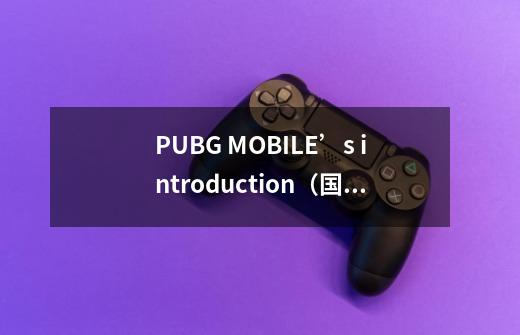 PUBG MOBILE’s introduction（国际版吃鸡介绍的英文单词总结）-第1张-游戏信息-四季网